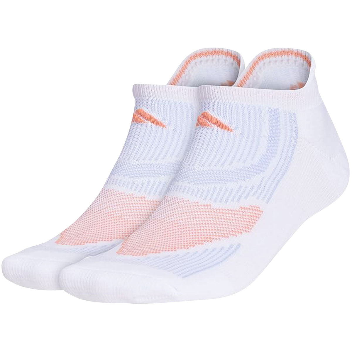 Adidas Superlite Performance 2 Pack Of No Show Socks - White/Blue Dawn/Coral Fusion Pink image 1