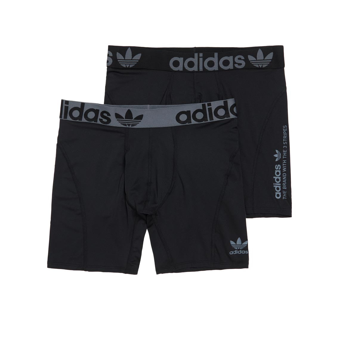 Adidas Originals Trefoil 2 Pack Of Boxer Brief - Black/Onyx Grey image 1