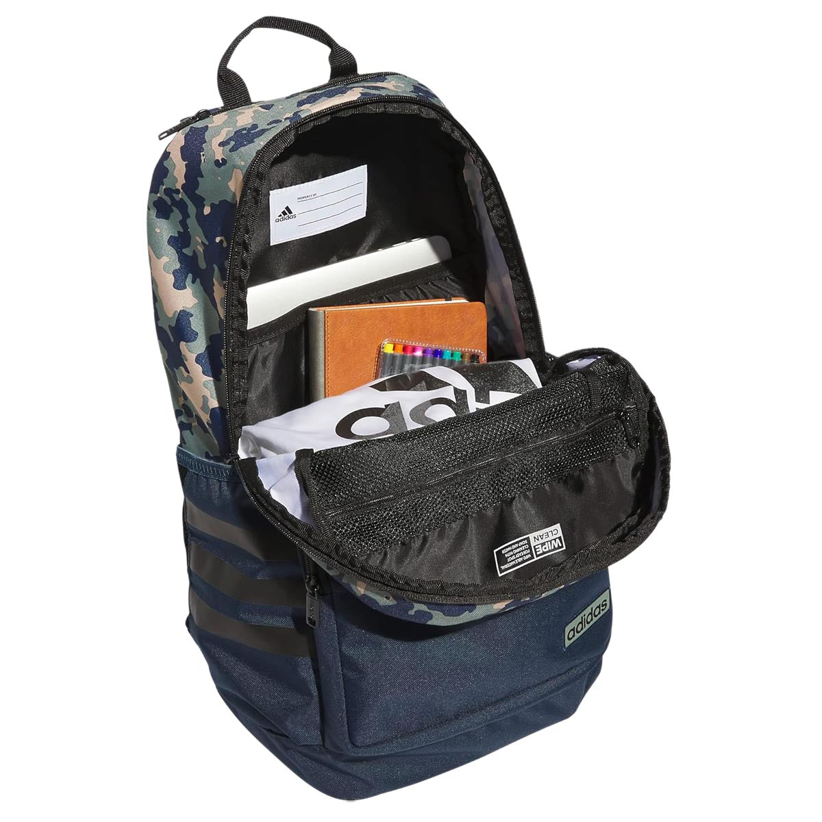 Adidas Classic 3S 4 Backpack - Essential Camo Crew Navy/Silver Green/Crew Navy/Black image 3