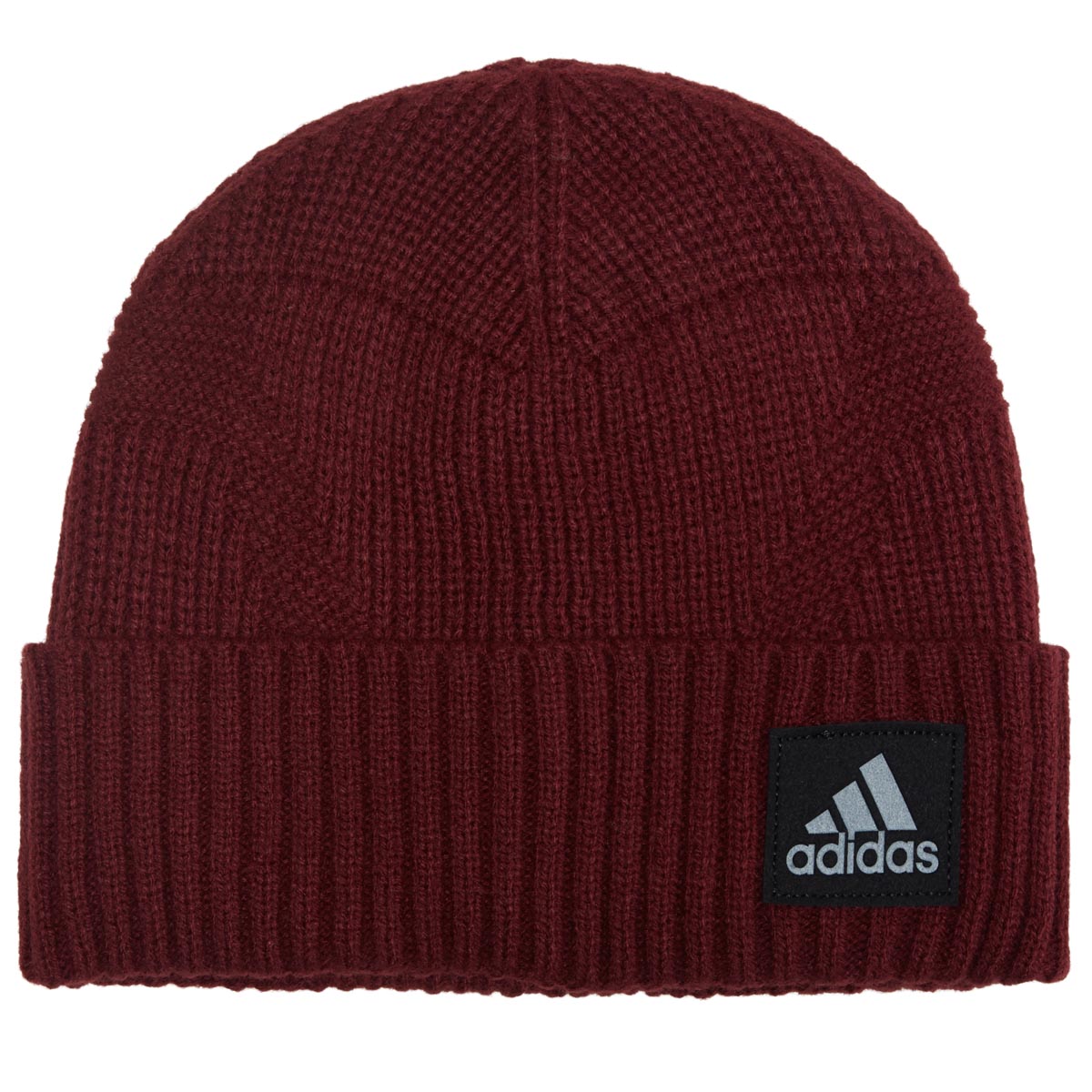 Adidas Pine Knot 4 Fold Beanie - Shadow Red/Black/Grey image 1