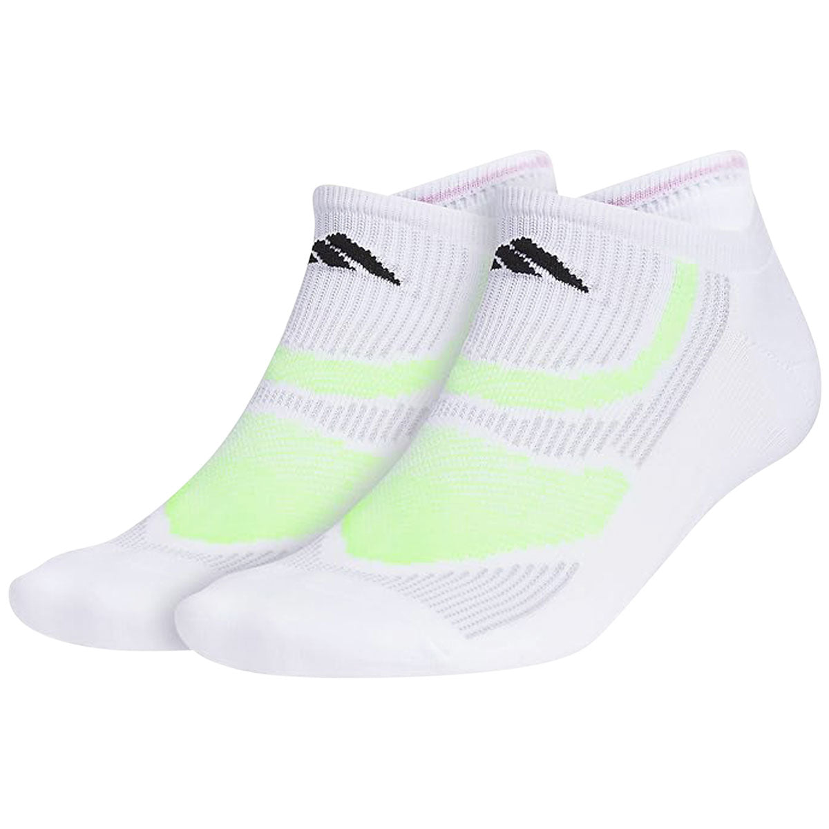 Adidas Superlite Performance 2 Pack Of No Show Socks - White/Green Spark/Bliss Lilac Purple image 1