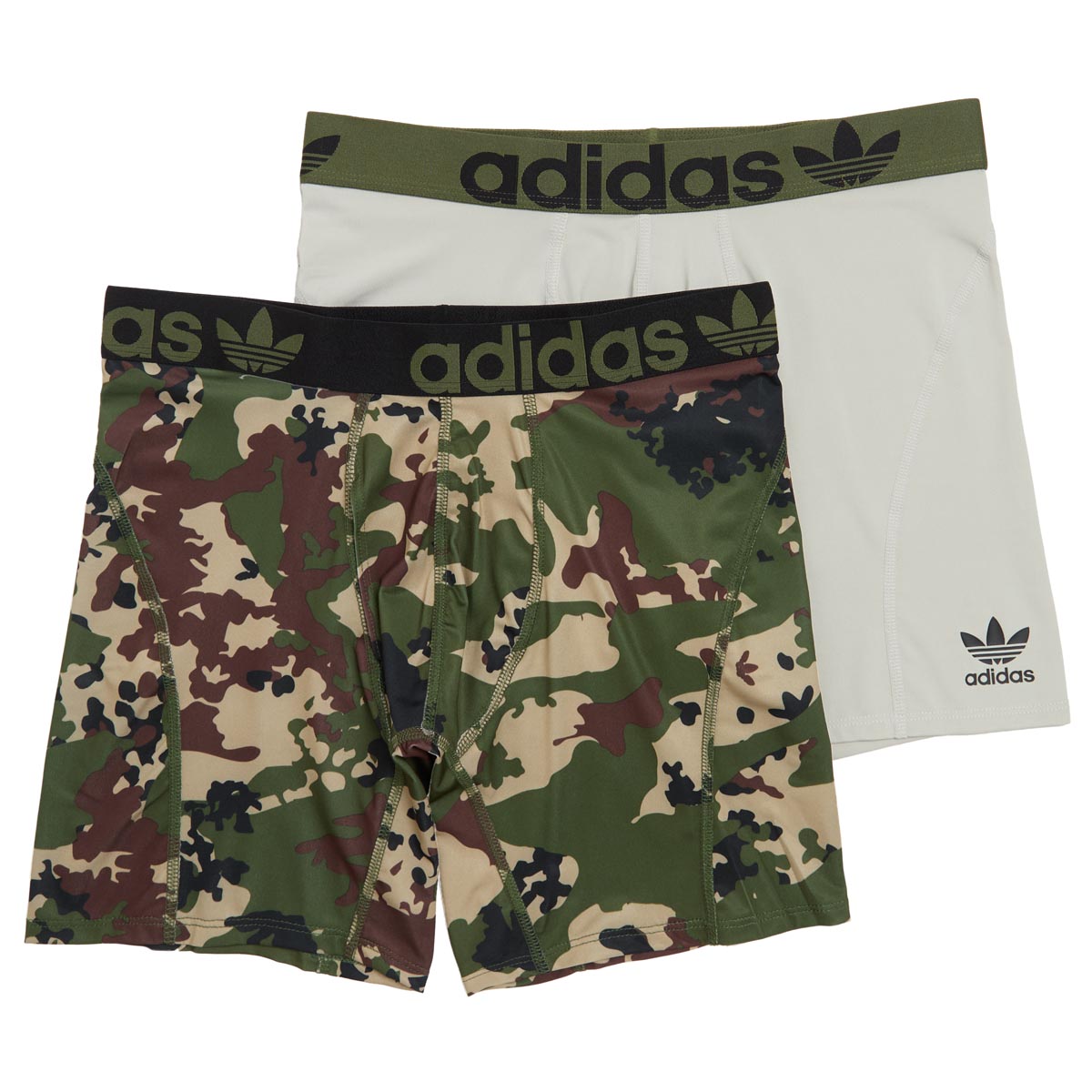 Adidas Originals Trefoil 2 Pack Of Boxer Brief - OG Street Camo Wild Pine/Black/Putty Grey image 1