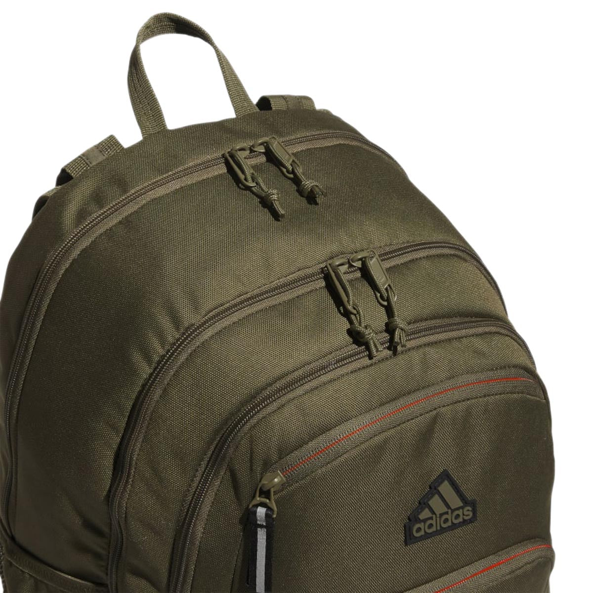 Adidas Prime 7 Backpack - Olive Strata Green/Impact Orange image 4