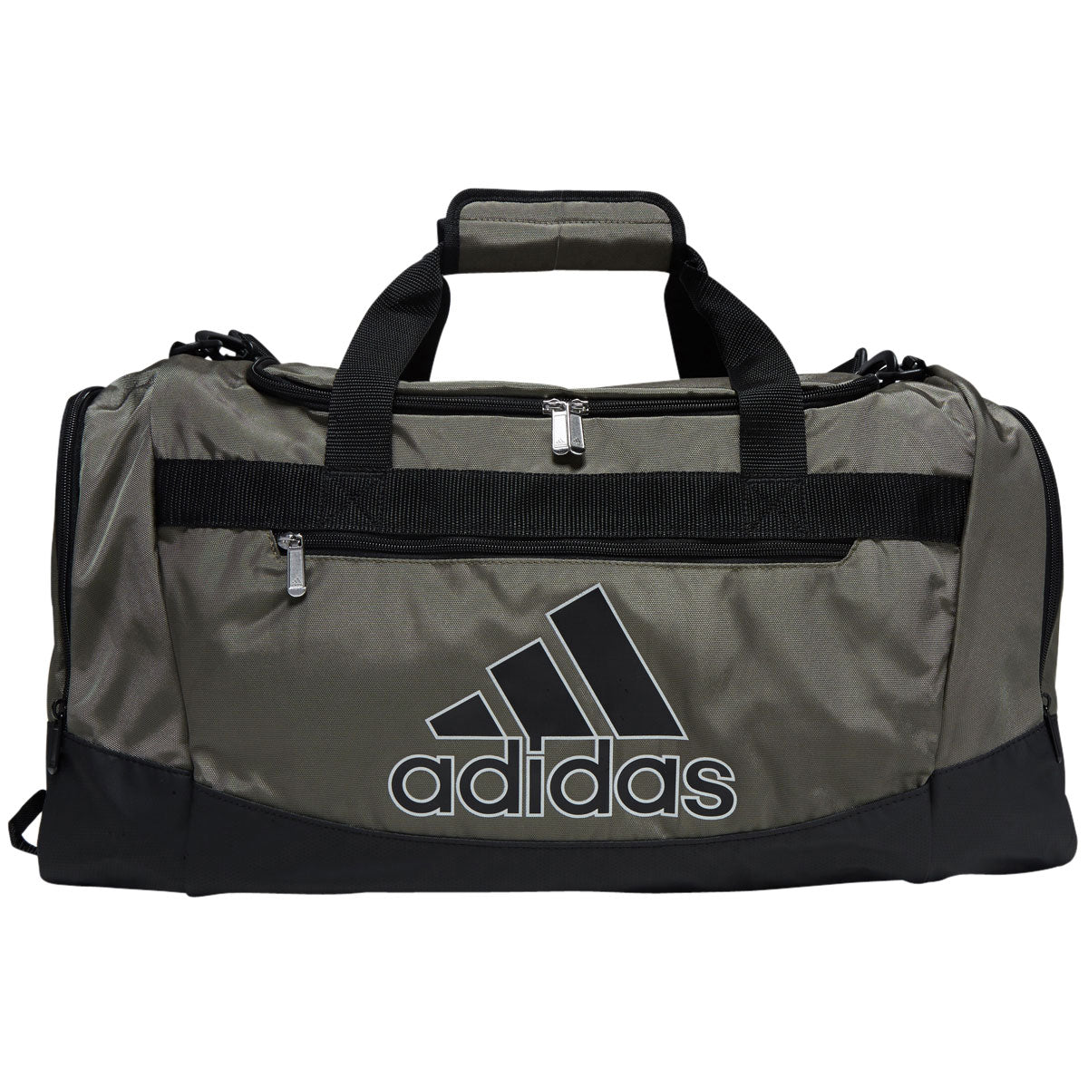 Adidas Defender IV Medium Duffle Bag - Olive Strata Green/Black/Silver Metallic image 1