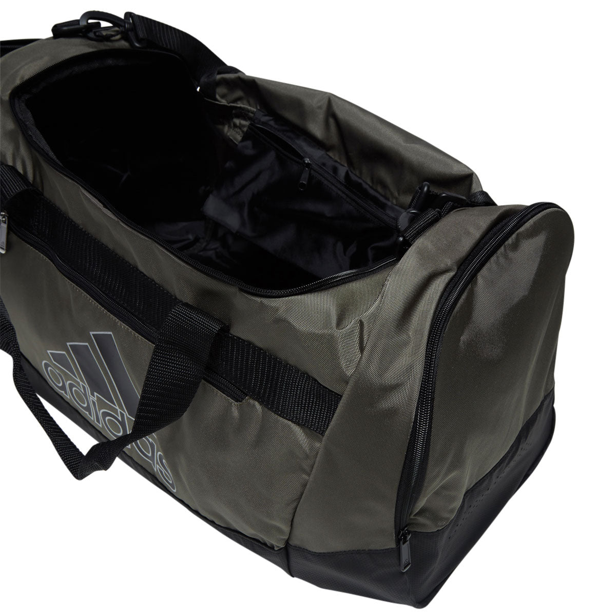 Adidas Defender IV Medium Duffle Bag - Olive Strata Green/Black/Silver Metallic image 4