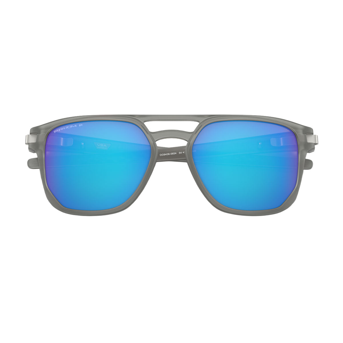Oakley Latch Beta Sunglasses - Matte Grey Ink/PRIZM Sapphire Polarized Lens image 4
