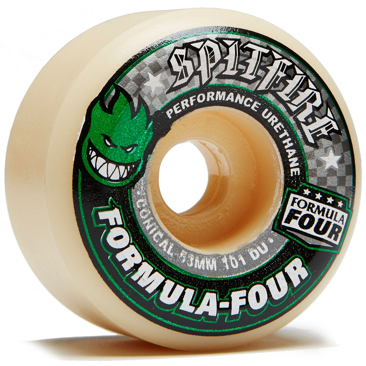 Spitfire F4 101d Conical Skateboard Wheels - Green - 53mm image 1