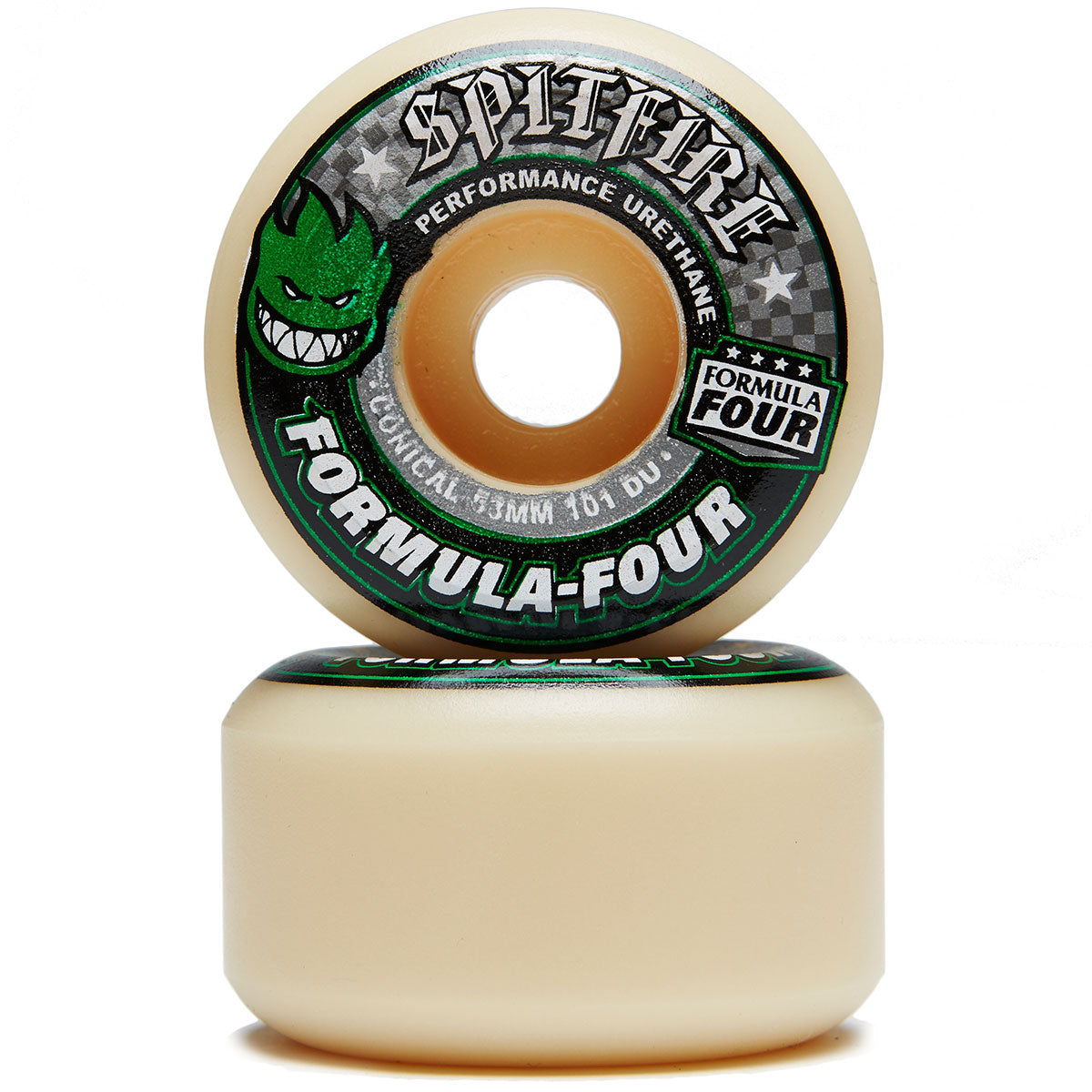 Spitfire F4 101d Conical Skateboard Wheels - Green - 53mm image 2