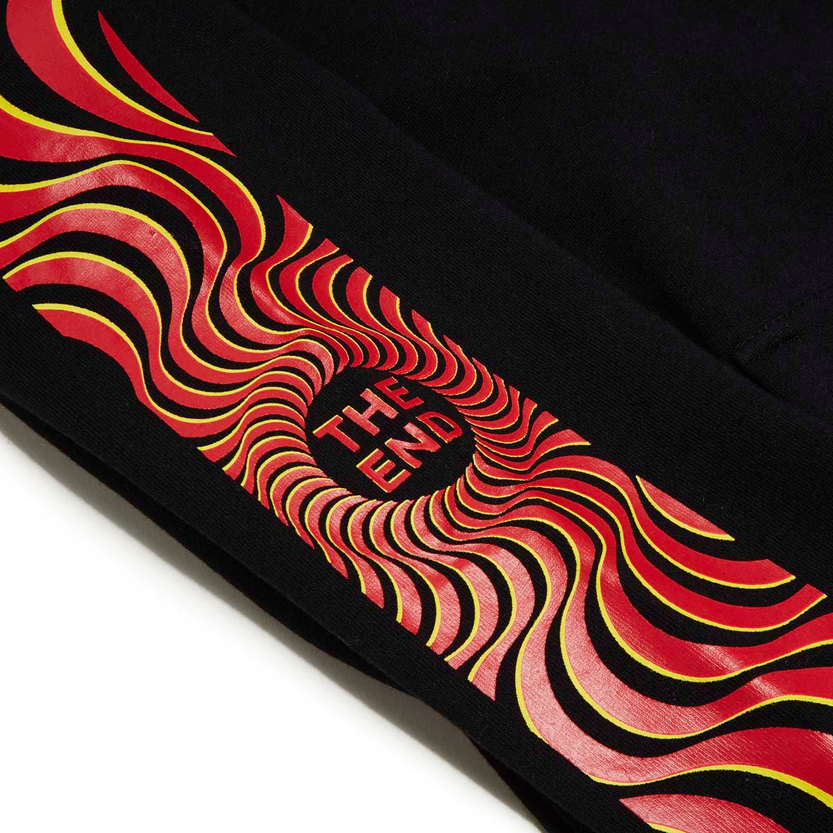 Spitfire Classic Swirl Overlay Sleeve Hoodie - Black/Red/Yellow image 2