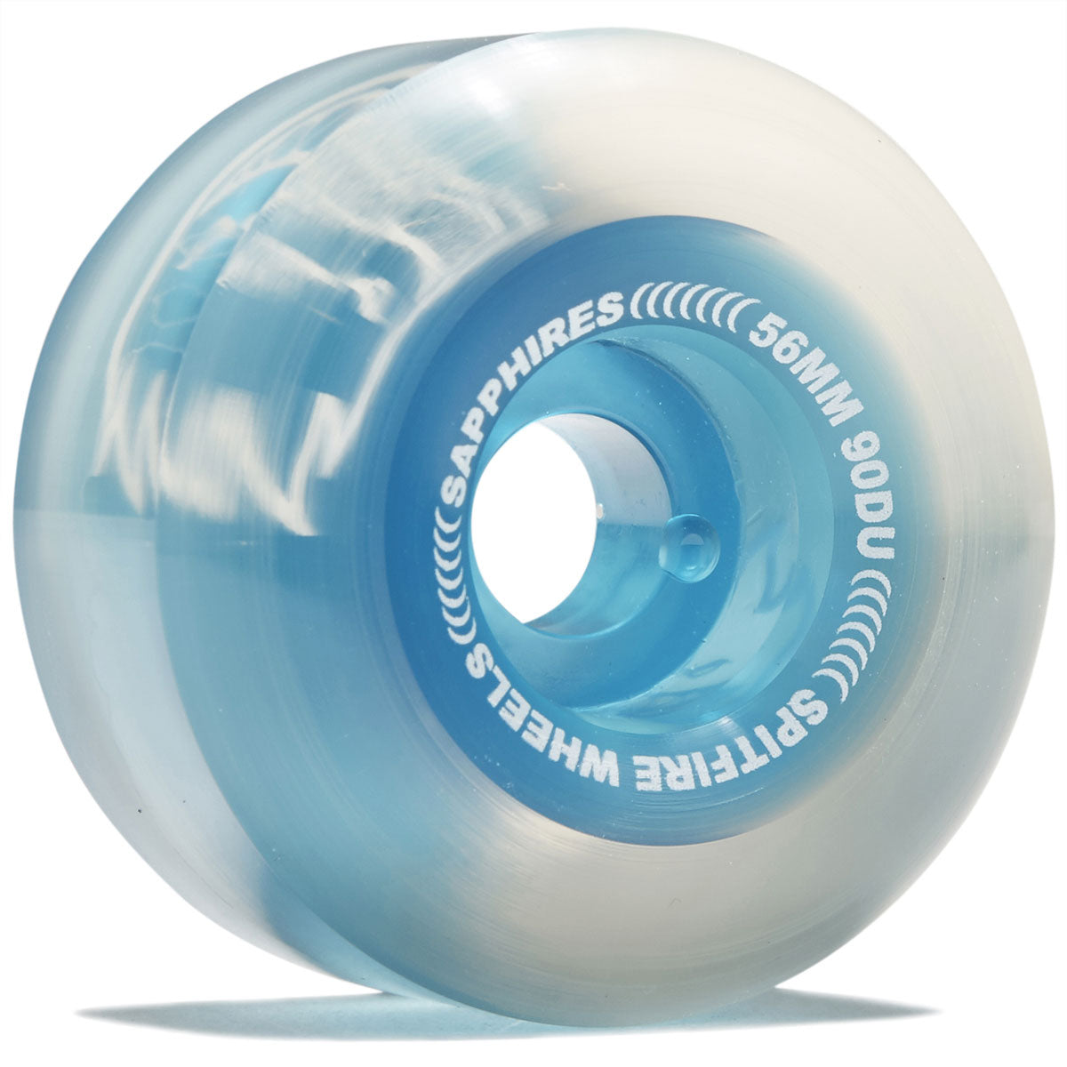 Spitfire 90d Sapphires Skateboard Wheels - Clear Blue - 56mm image 1