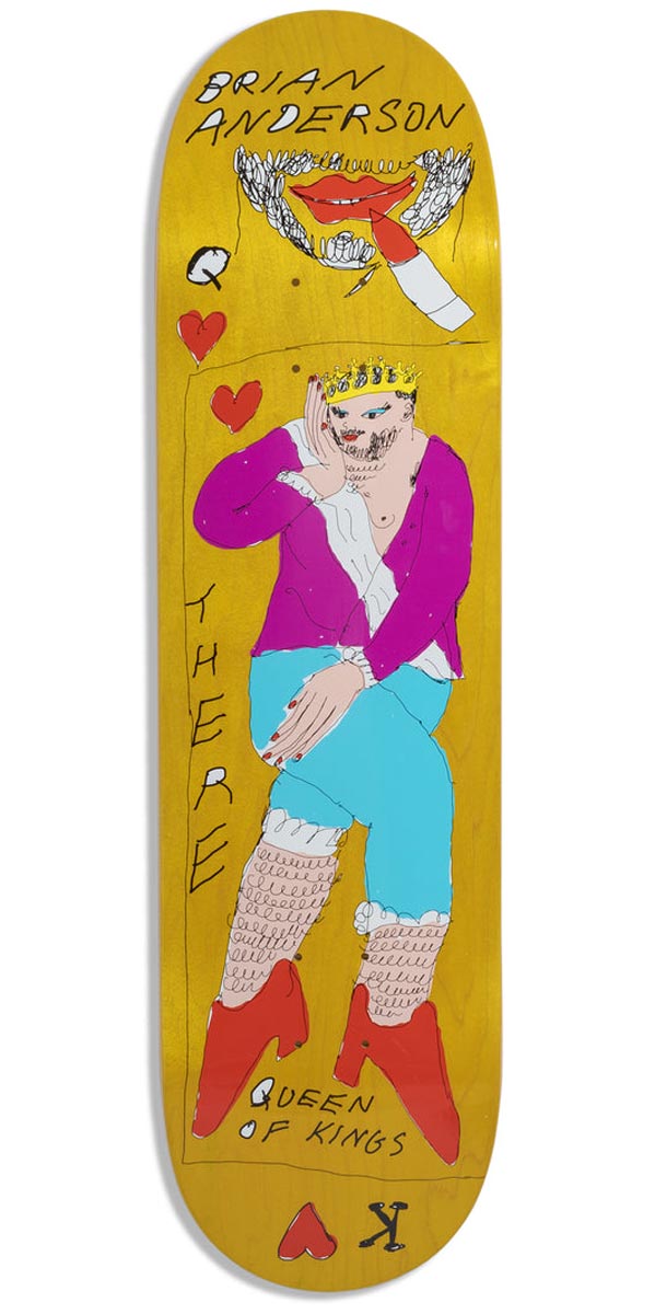 There B.A. Guest Queen of Kings Skateboard Deck - Yellow - 8.50