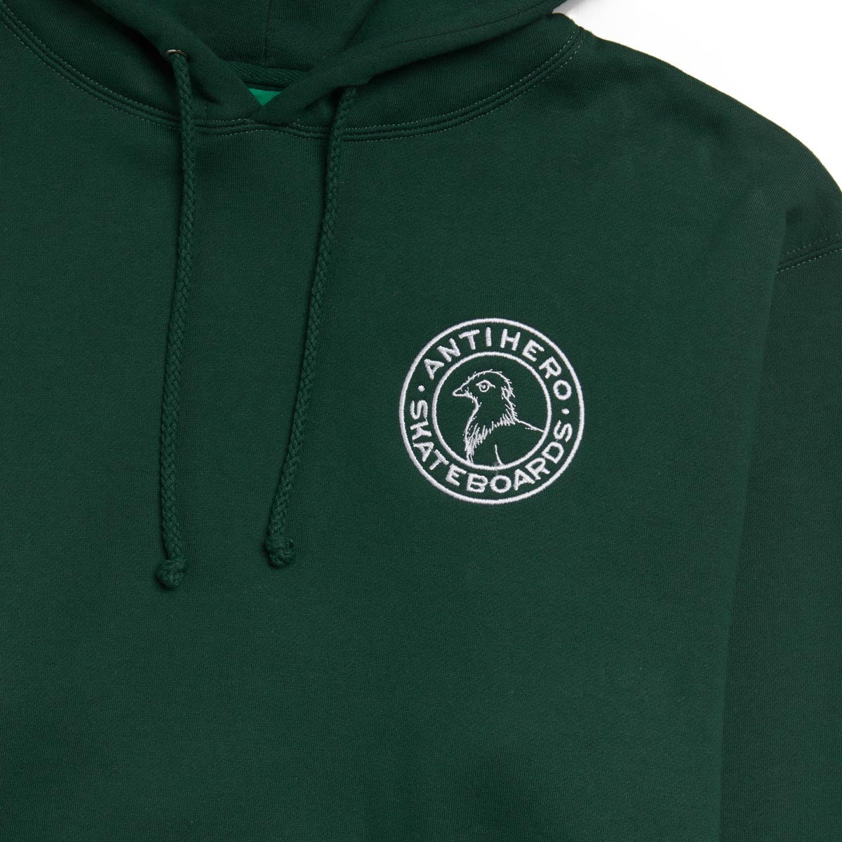 Anti-Hero Basic Pigeon Round Hoodie - Dark Green/White image 2