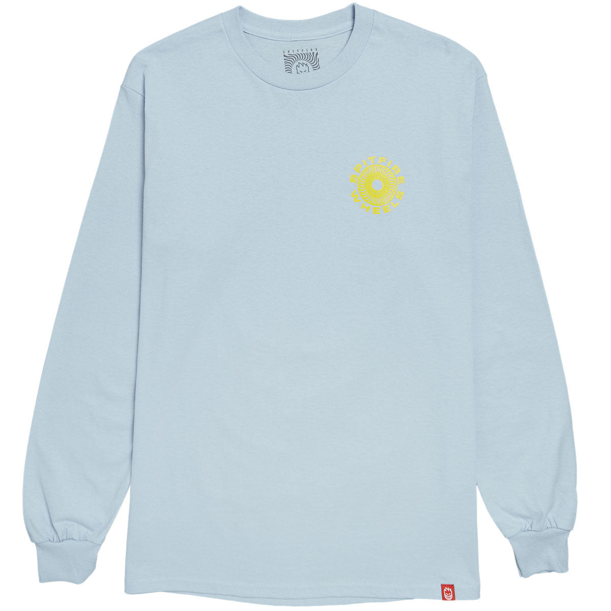 Spitfire Classic '87 Swirl Fill Long Sleeve T-Shirt - Light Blue/Yellow/White image 2