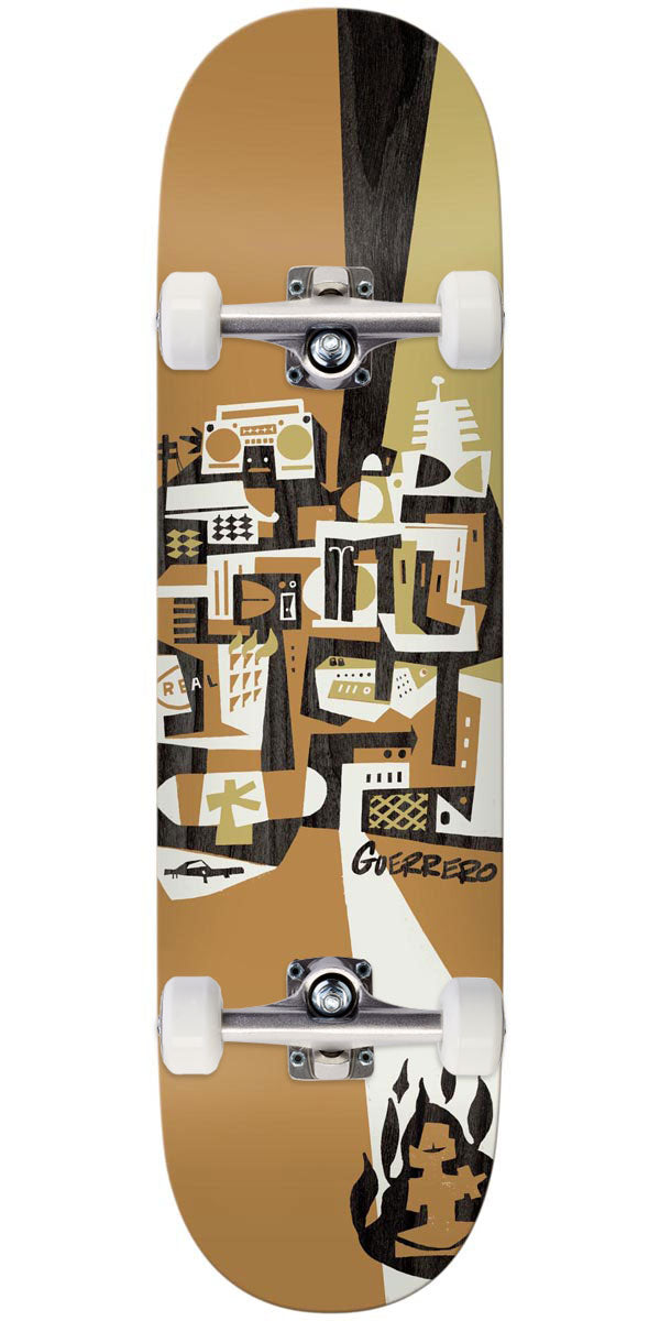 Real x Brian Barneclo Guerrero Full Skateboard Complete - Tan - 8.75