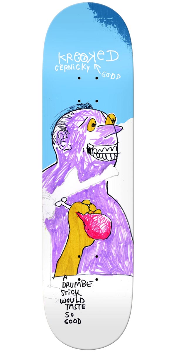 Krooked Cernicky Drumbe Stick Skateboard Deck - 8.25