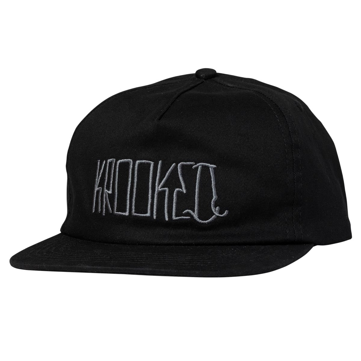 Krooked Side Eyes Snapback Hat - Black image 1