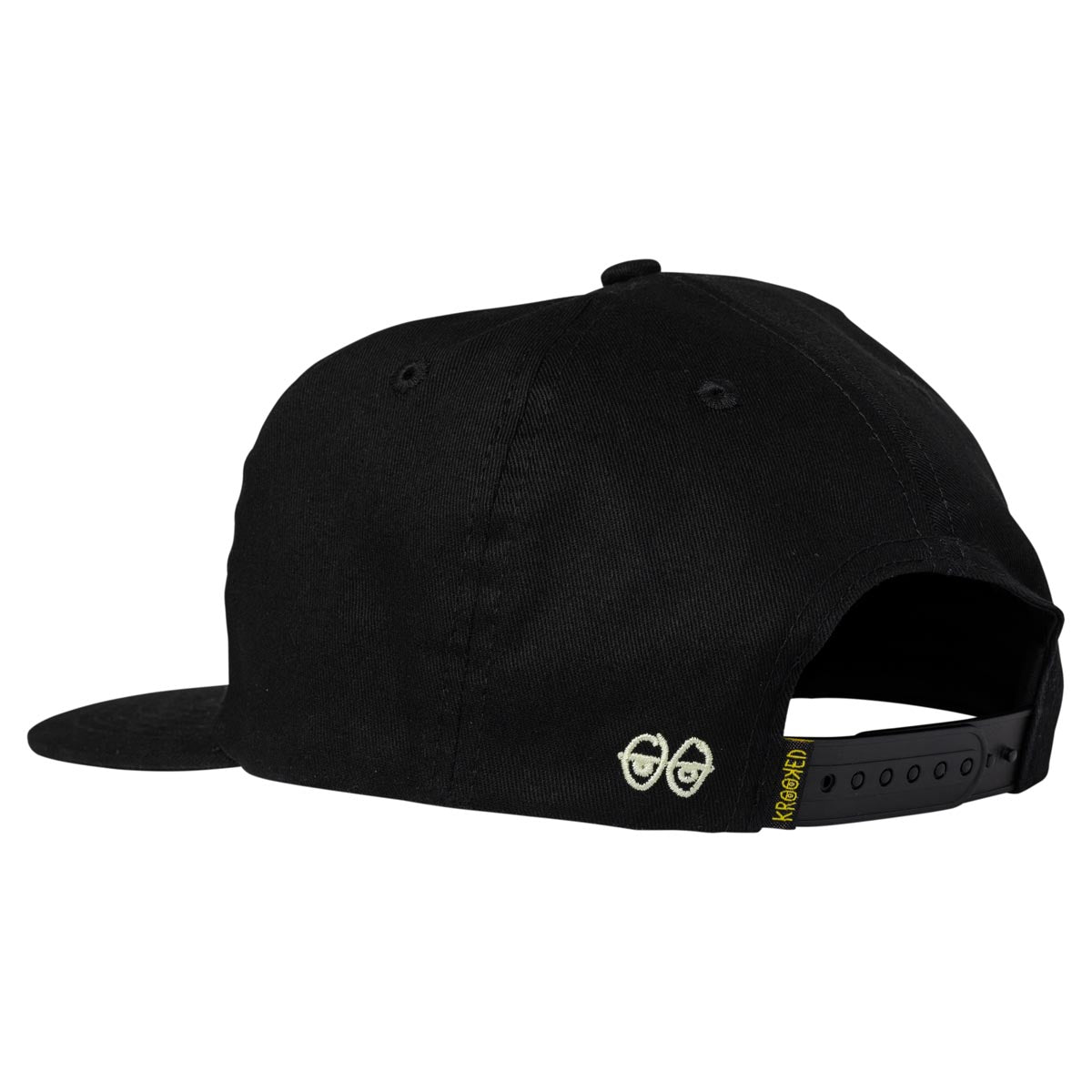 Krooked Side Eyes Snapback Hat - Black image 2