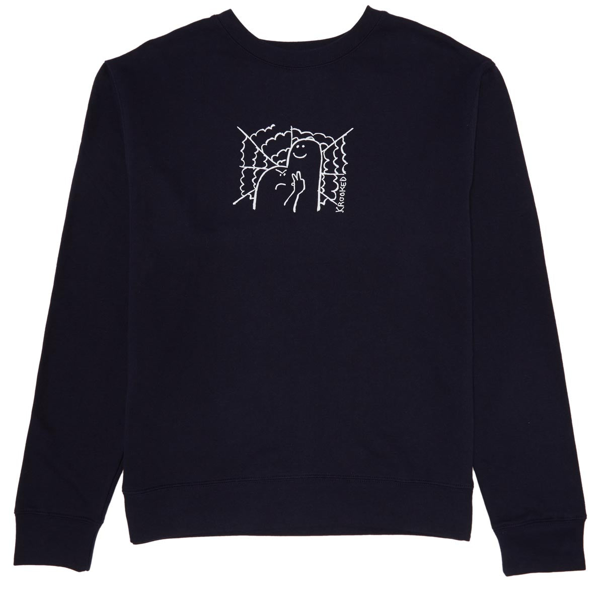 Krooked Greetings Crew Sweatshirt - Classic Navy image 1