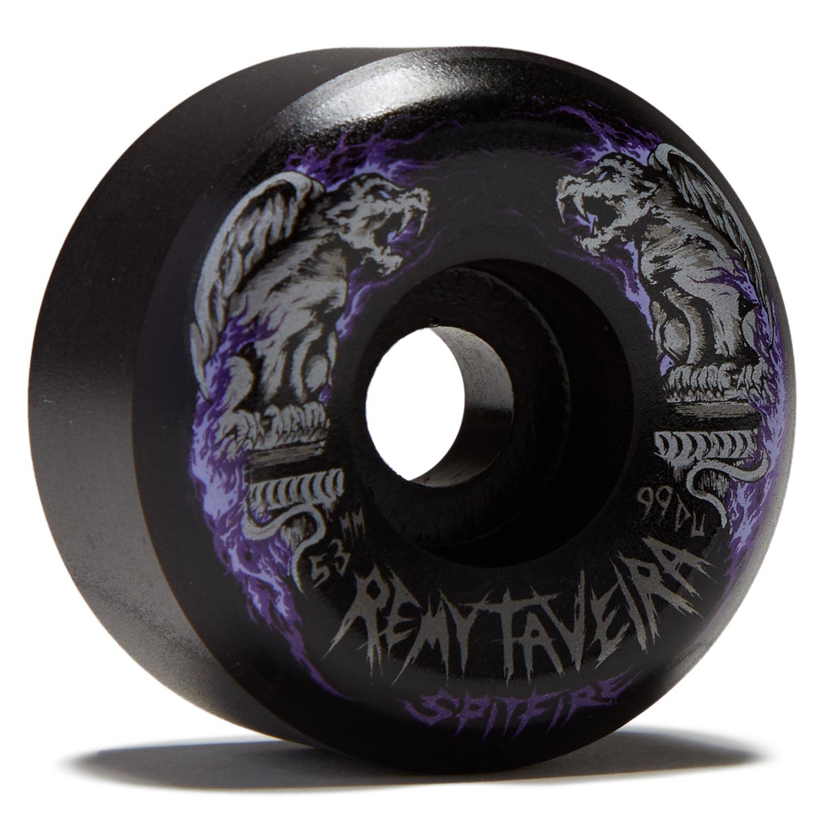 Spitfire F4 99 Remy Taveira Chimera Conical Full Skateboard Wheels - Black - 53mm image 1