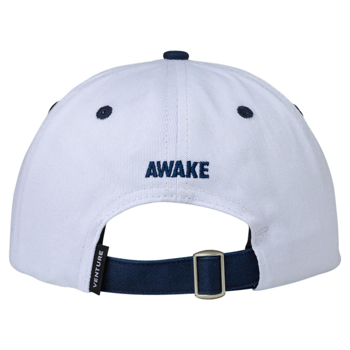 Venture Emblem Strapback Hat - White/Navy image 2