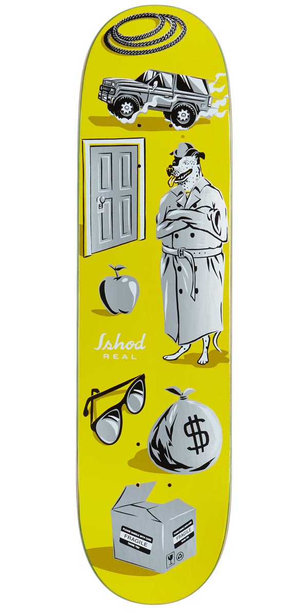 Real Ishod Revealing Skateboard Deck - Yellow - 8.06