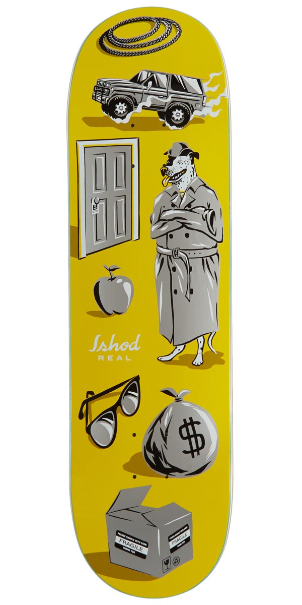 Real Ishod Revealing True Fit Skateboard Deck - Yellow - 8.50