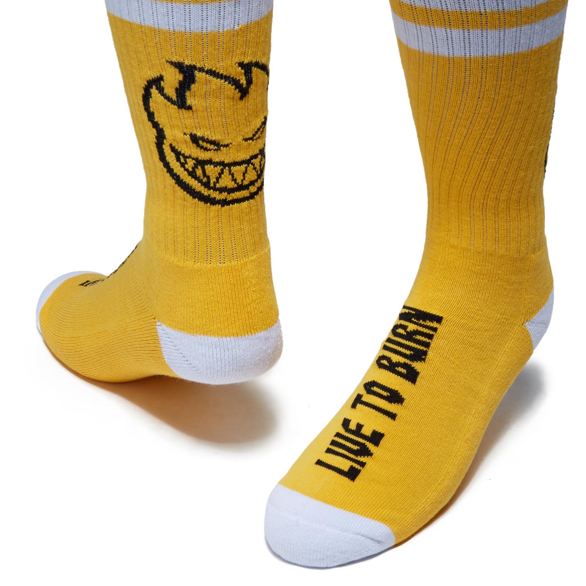 Spitfire Heads Up Socks - Yellow/Black/White image 2