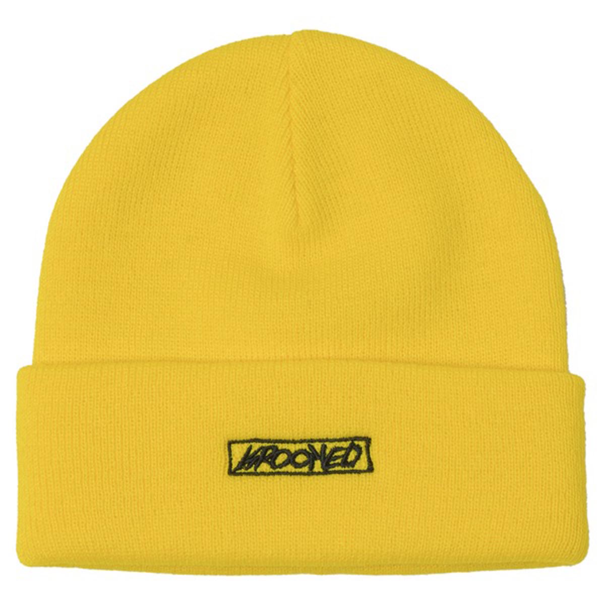 Krooked Moonsmile Script Beanie - Yellow/Black image 1