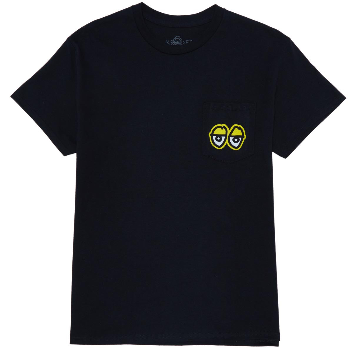 Krooked Strait Eyes Pocket T-Shirt - Black/Black/White image 1