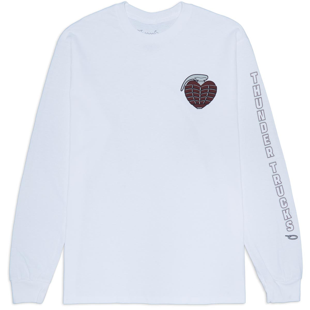 Thunder OG Grenade Long Sleeve T-Shirt - White/Maroon image 1