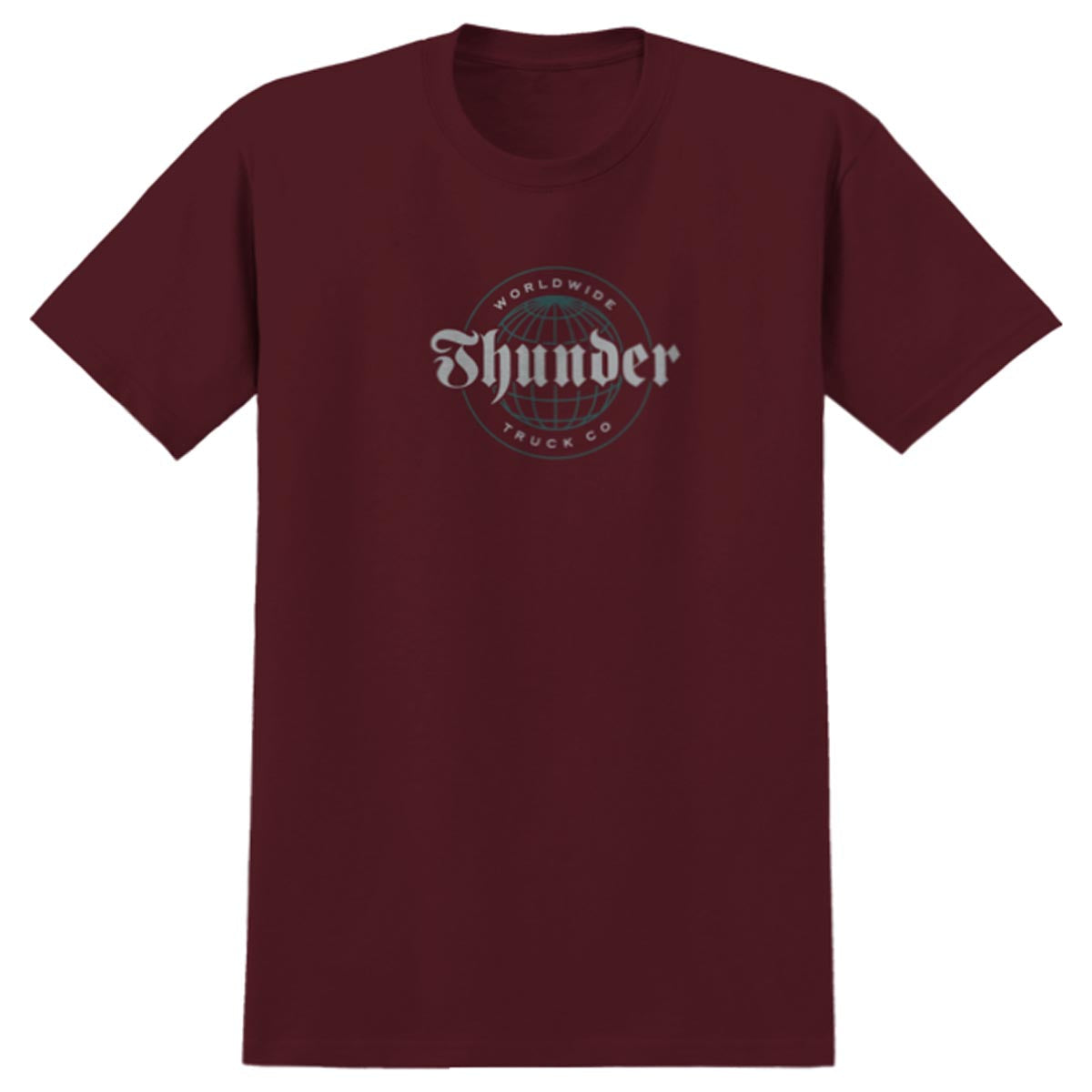 Thunder Worldwide Script T-Shirt - Maroon image 1