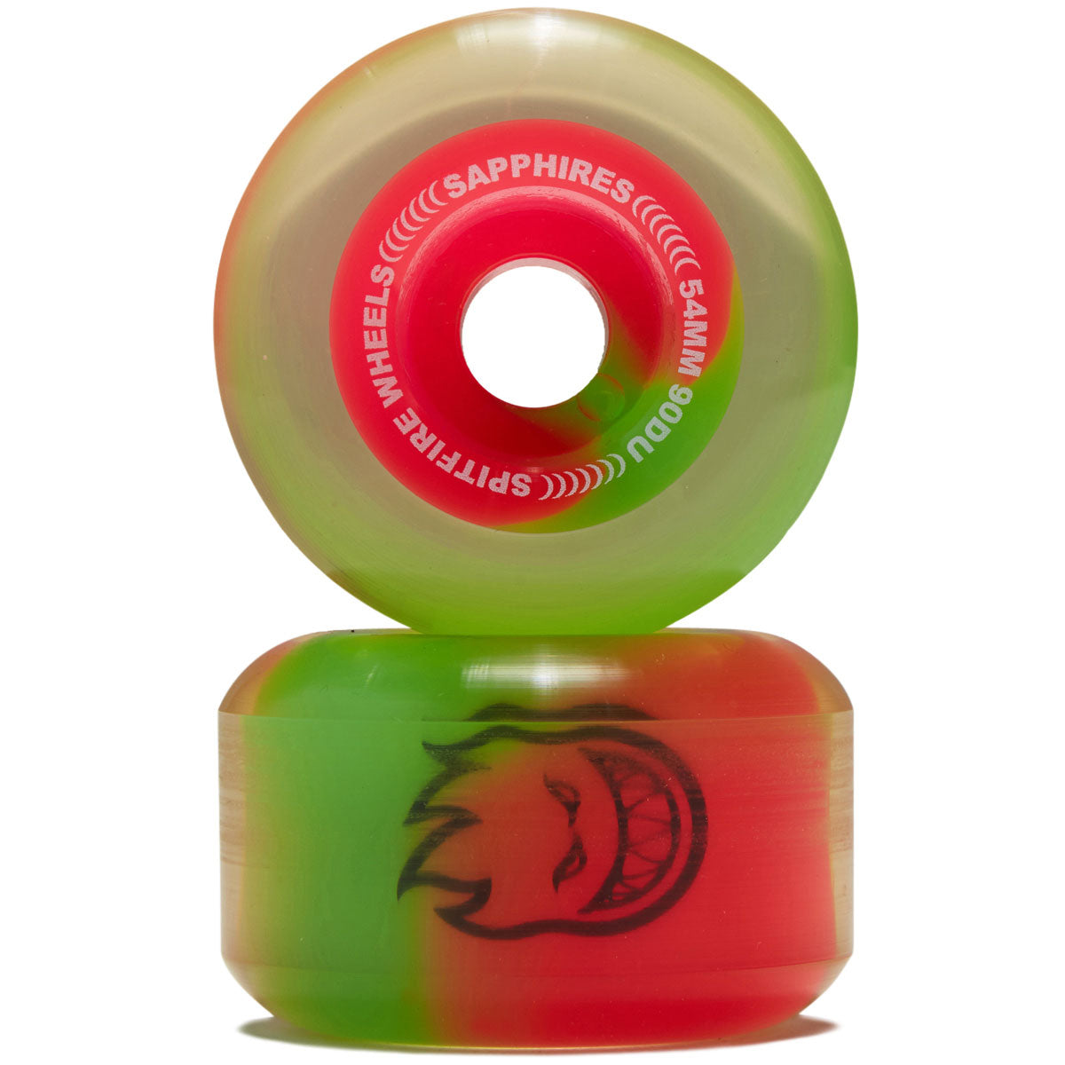 Spitfire 90d Sapphires Skateboard Wheels - Neon Pink/Green - 54mm image 2