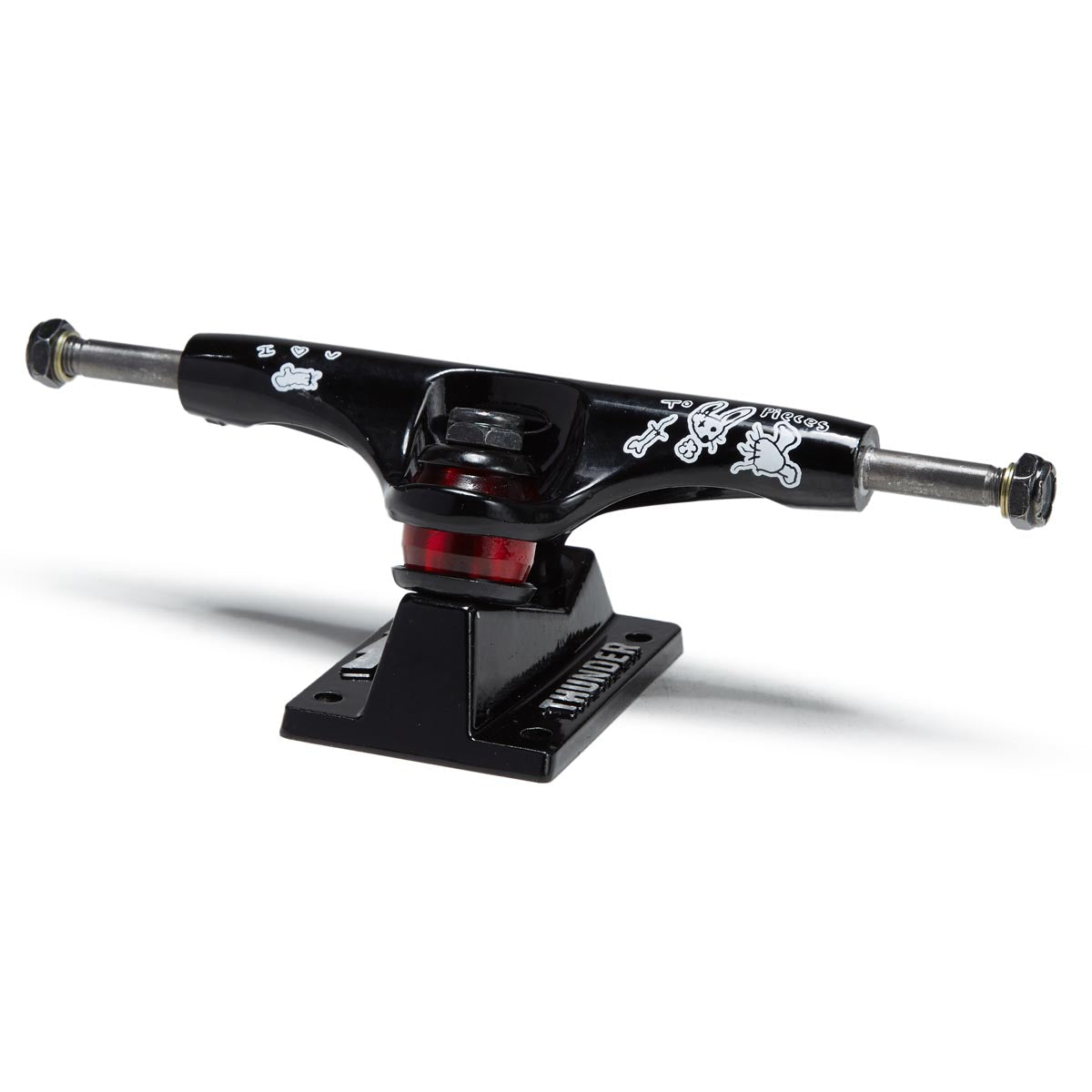 Thunder Villani To Pieces Pro Edition Skateboard Trucks - Black - 147mm image 2