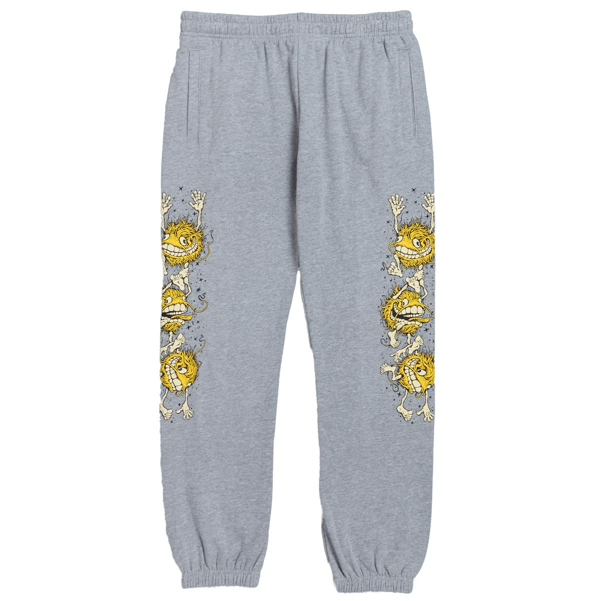 Anti-Hero Grimple Stack Sweat Pants - Heather Grey image 1