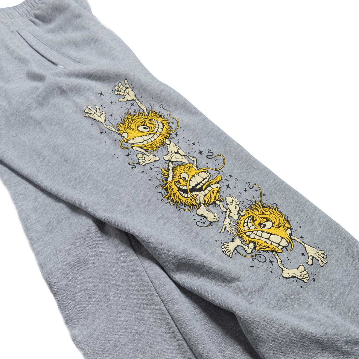 Anti-Hero Grimple Stack Sweat Pants - Heather Grey image 3