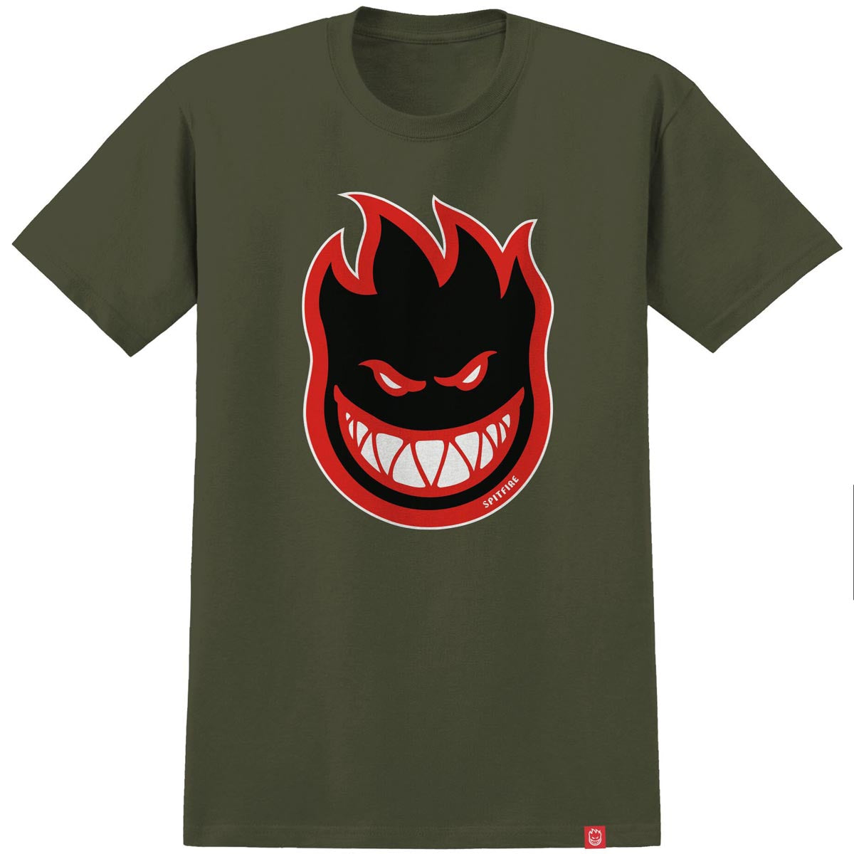 Spitfire Bighead Fill T-Shirt - Military Green/Black/Red/White image 1