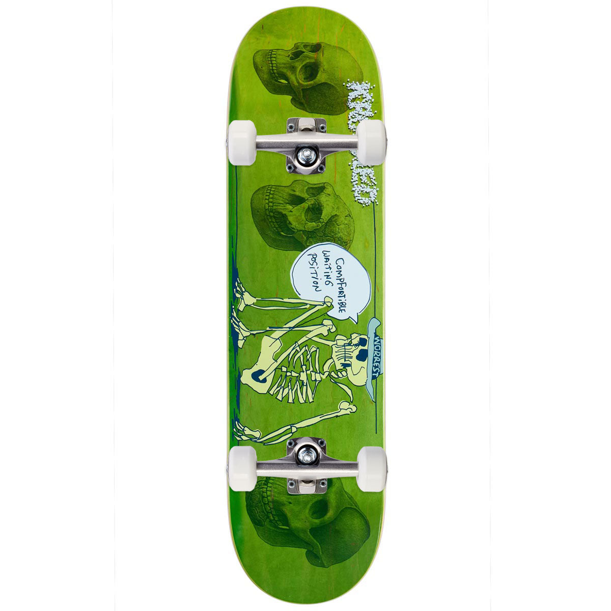 Krooked Worrest Waiting Position Skateboard Complete - Green - 8.25