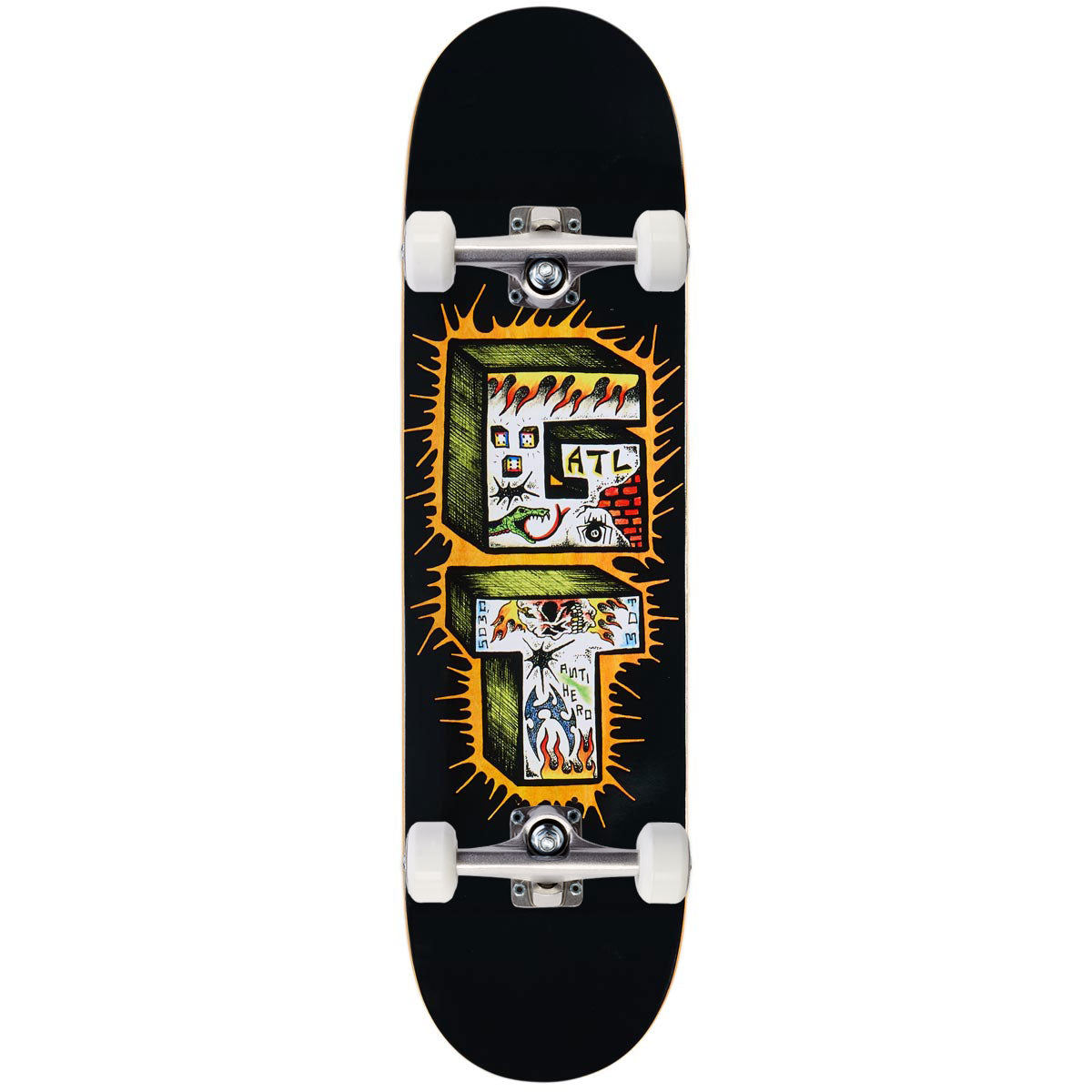 Anti-Hero Grant Stacked Skateboard Complete - Black - 8.38