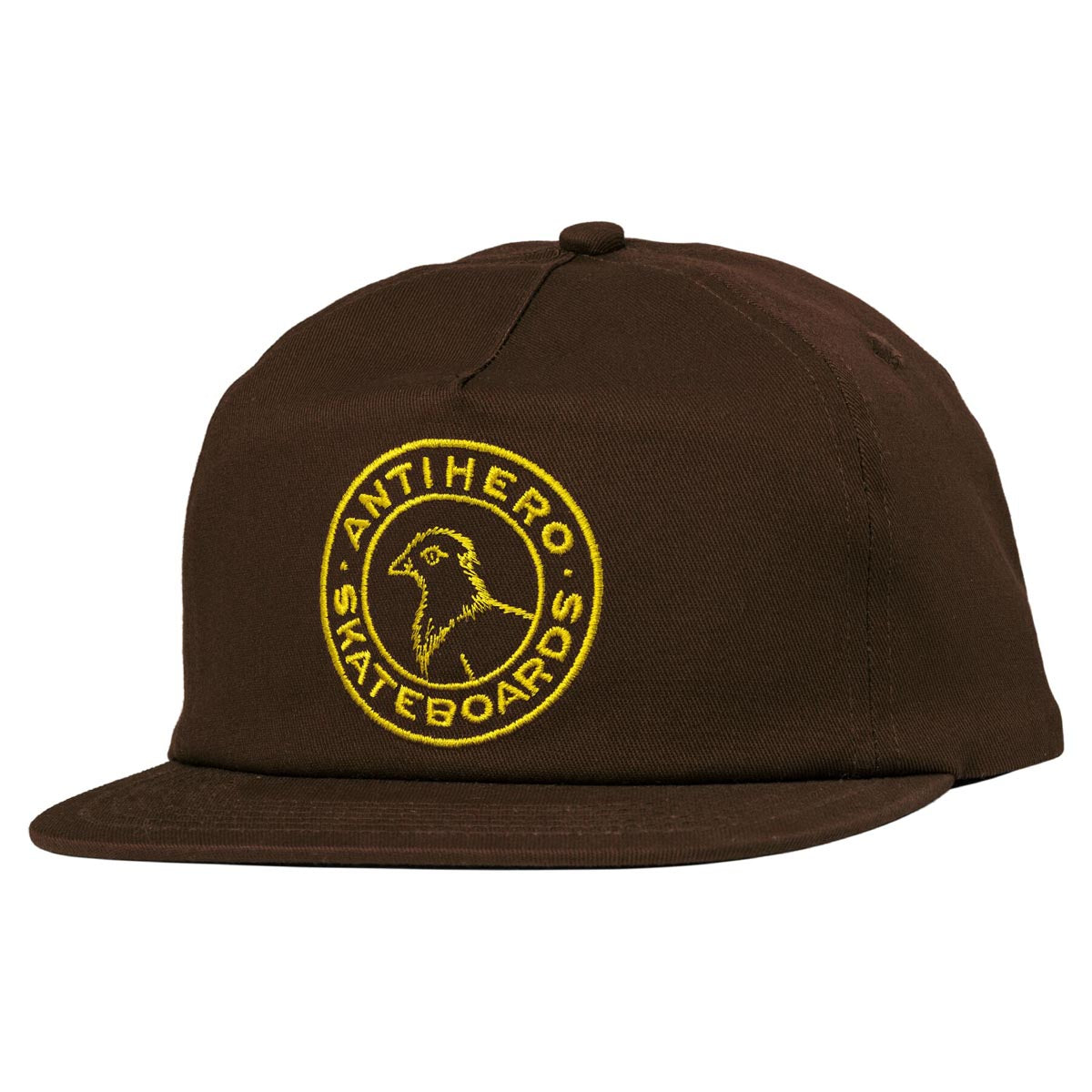 Anti-Hero Basic Pigeon Round Hat - Dark Brown/Gold image 1