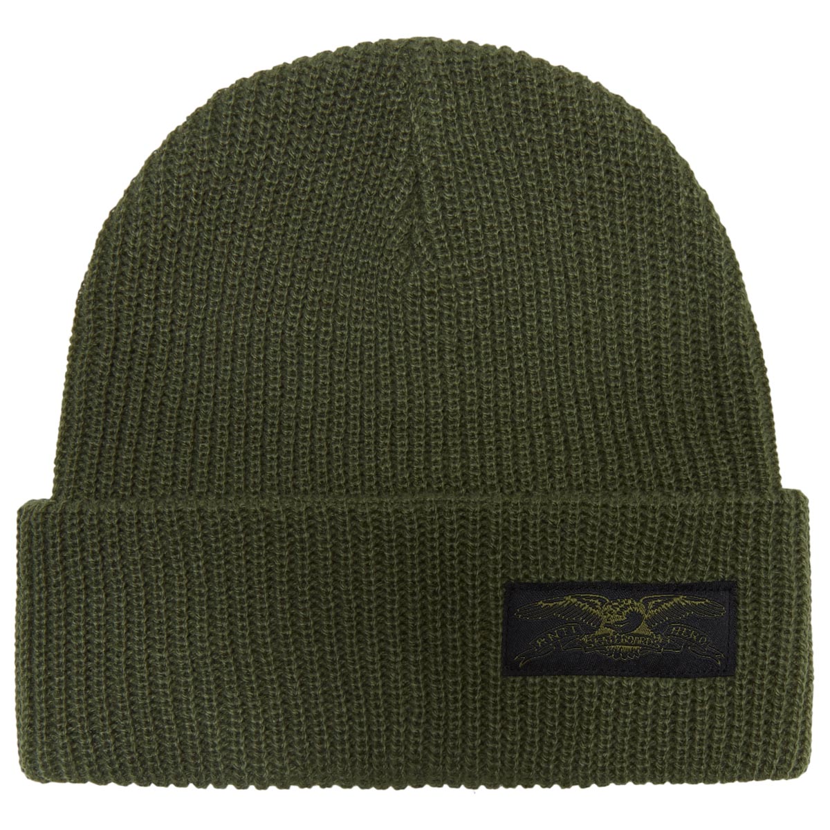 Anti-Hero Stock Eagle Label Beanie - Olive/Black image 1