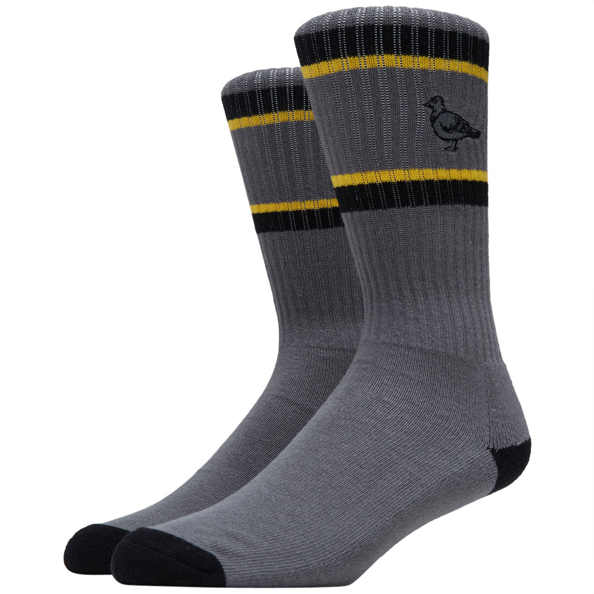 Anti-Hero Basic Pigeon Emb Socks - Charcoal/Black/Gold image 1