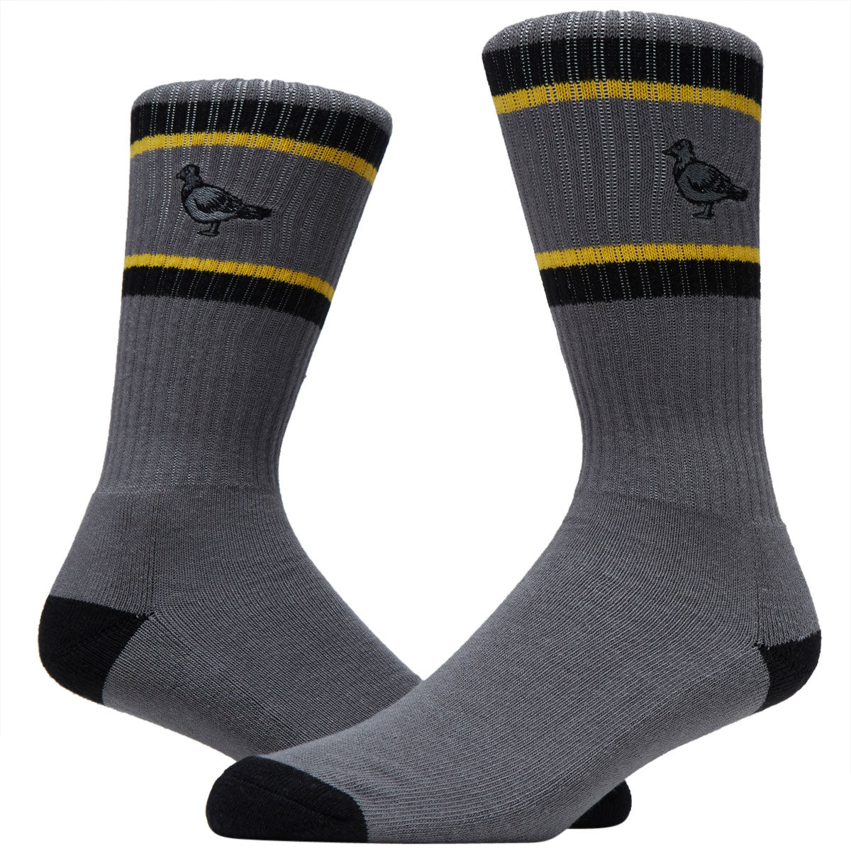 Anti-Hero Basic Pigeon Emb Socks - Charcoal/Black/Gold image 2