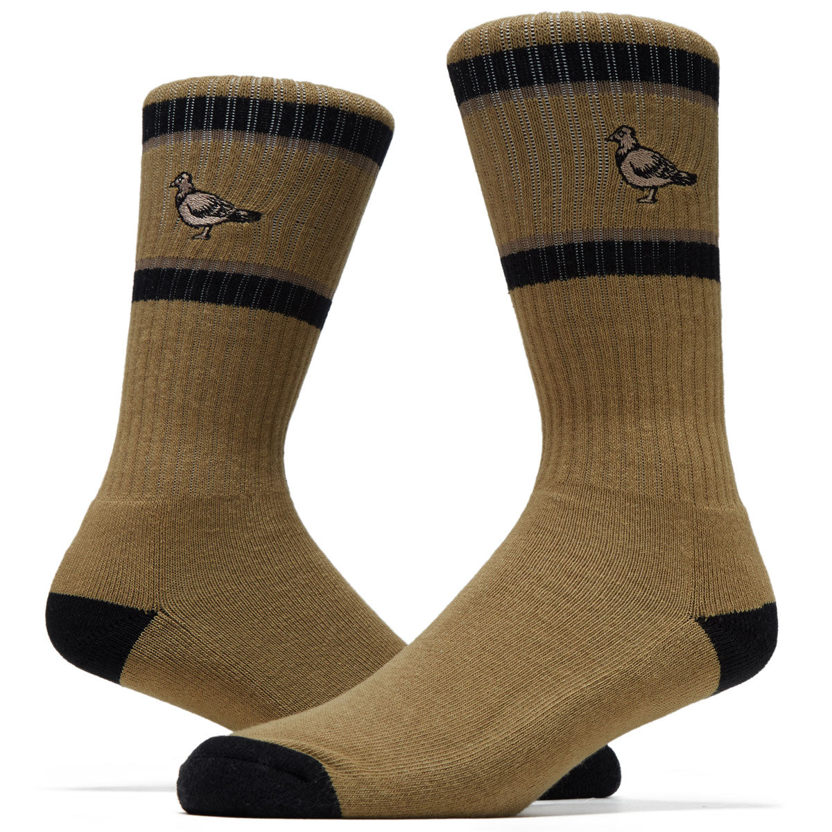 Anti-Hero Basic Pigeon Emb Socks - Brown/Black/Bronze image 2