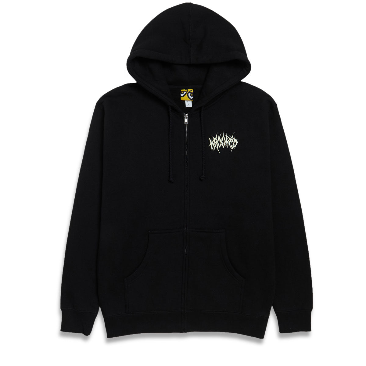 Krooked Necroshmoo Zip Hoodie - Black/Cream/Yellow/Orange image 1