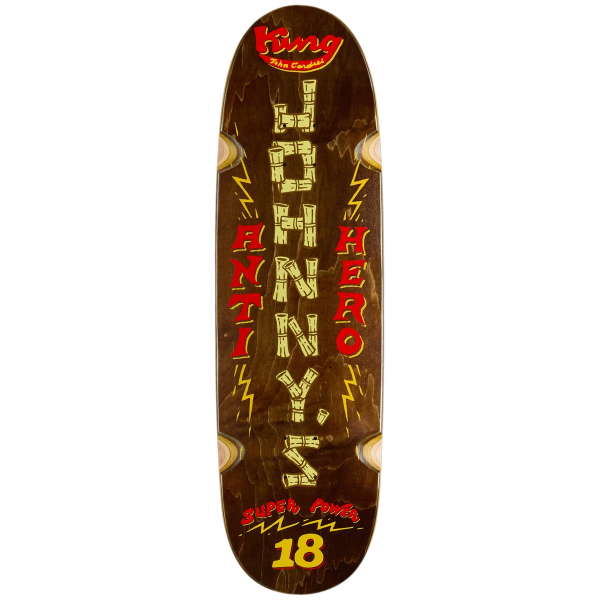 Anti-Hero Cardiel Superpowered Wheel Wells Skateboard Deck - Brown - 9.18