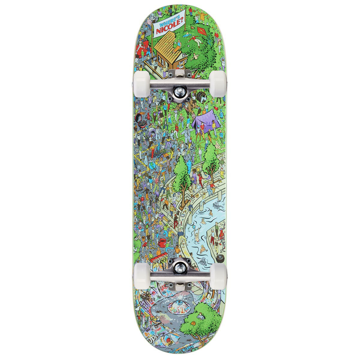 Real Nicole Where's Nicole True Fit Skateboard Complete - 8.25