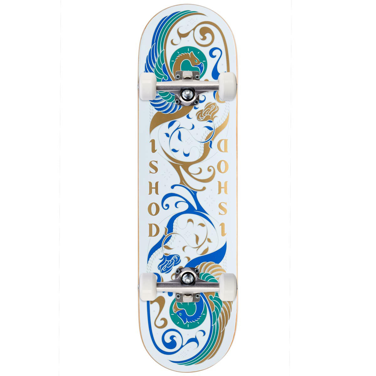 Real Ishod Illuminated Twin Tail Skateboard Complete - White - 8.50