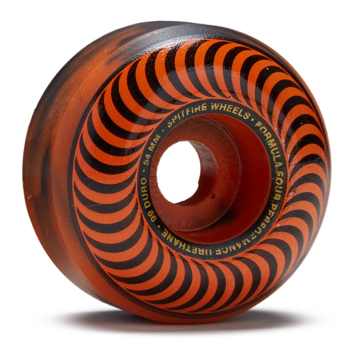 Spifire F4 Swirl Classic Skateboard Wheels - Black/Orange - 54mm image 3