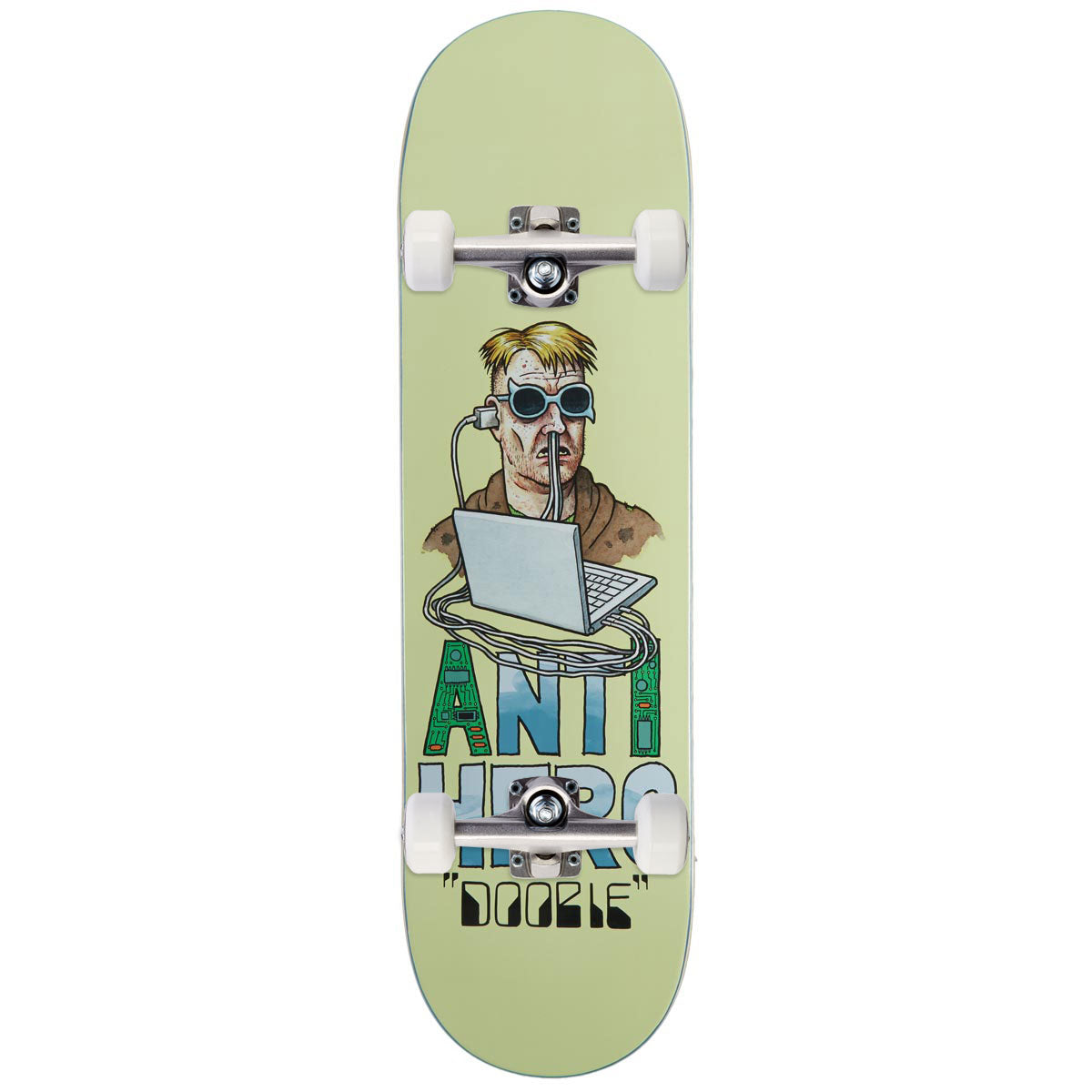 Anti-Hero Doobie Anti Intelligence Skateboard Complete - Cream - 8.75