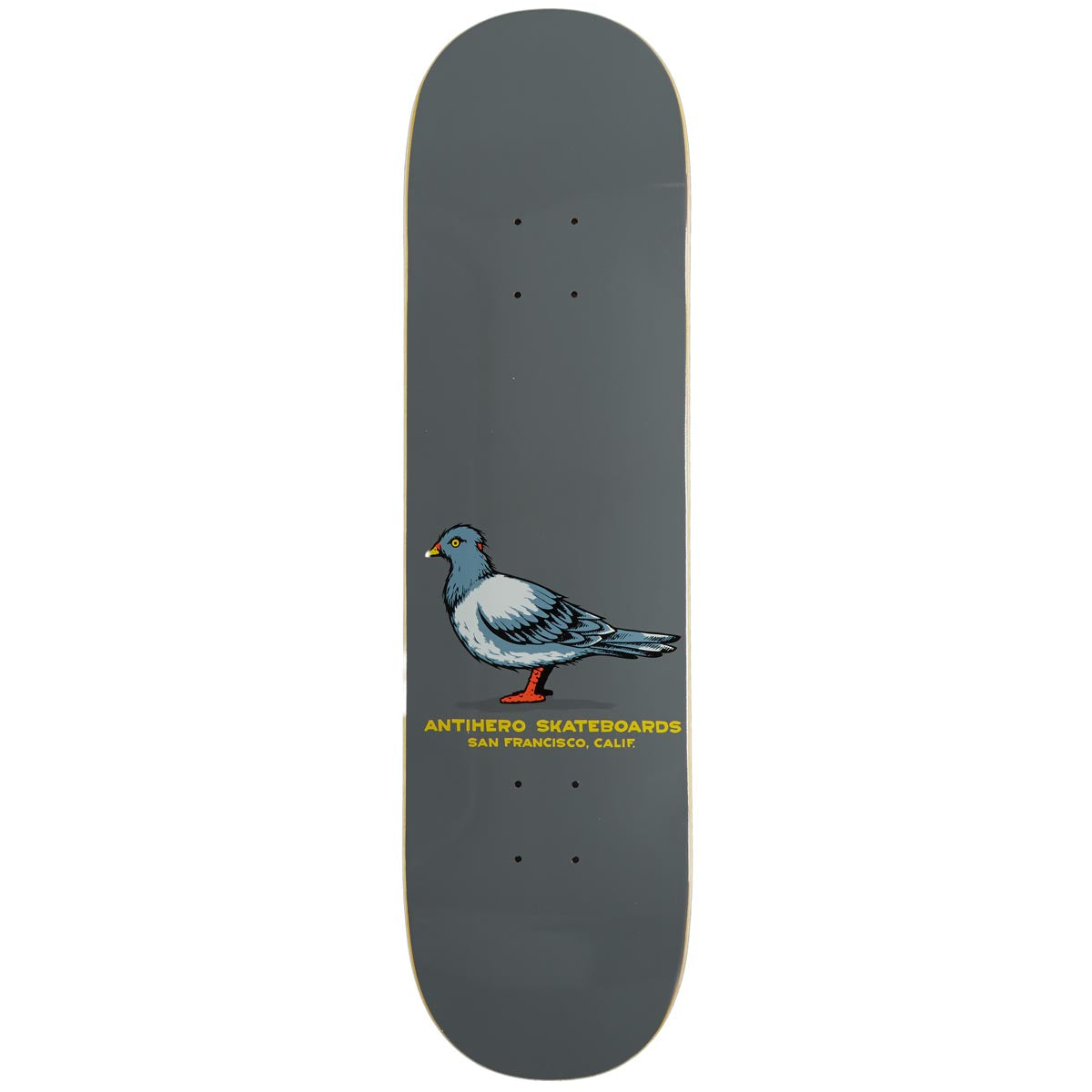 Anti-Hero Team Pigeon Skateboard Deck - Grey - 8.25